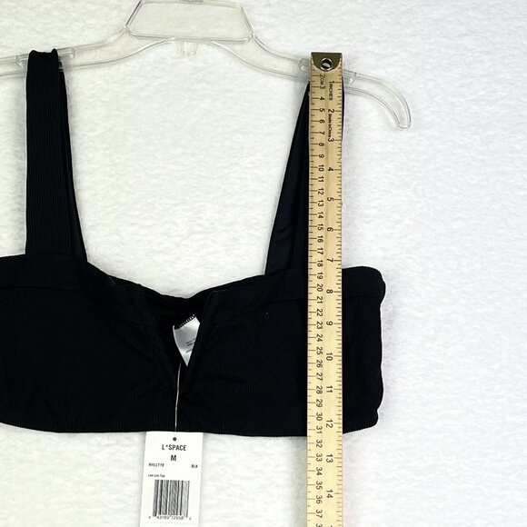 L*Space Lee Lee Bikini Top Women's Size Medium Black - Picture 6 of 13